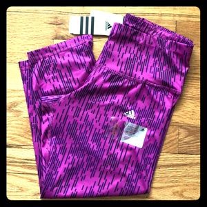 NWT Adidas quick dry 3/4 Climalite leggings